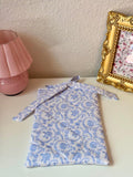 Handmade Quilted Book Sleeve with Bow-Victorian Blue