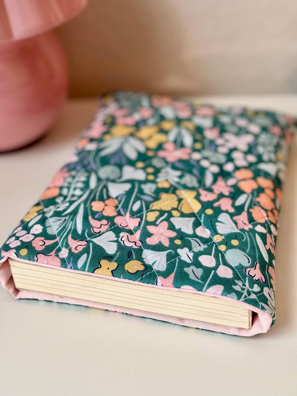 Handmade Quilted Book Sleeve-Wildflowers