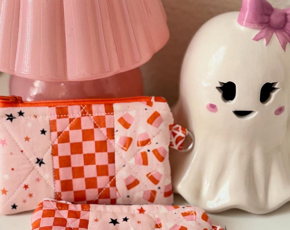 Halloween Handmade Quilted Zippered Wallets